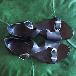 Cydwoq Vintage black sandals with buckles - 38.5